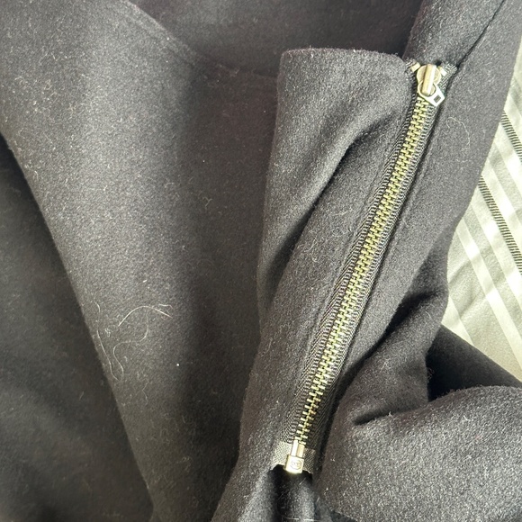 Garnet Hill Wool Cashmere Blend Black Wrap Skirt Size14 Winter - Picture 3 of 6